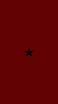 a black star on a red background