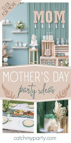 the mother's day party ideas are perfect for moms who love to eat