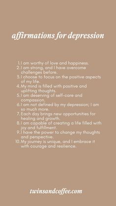 Battling with depression can be a daunting journey, but you're not alone. Here on our Pinterest page, we delve into the potent combination of affirmations and mental health. Learn why these powerful mantras are not just words but tools in your arsenal against depression symptoms. Explore how incorporating affirmations into your daily routine can help cultivate a positive mental space and combat depression. Mental Health Affirmation Cards Ideas, Daily Routine For Mental Health, Mental Health Affirmation Ideas, Mental Health Affirmation Cards, Daily Affirmations Mental Health, 2024 Affirmations, Powerful Mantras, Positive Daily Affirmations, Mental Space