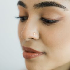 Crescent Stud Nose Ring - Nominal Stud Earrings For Women, Simple Nose Ring, Ring Nose Pin, Nose Pin Gold, Nose Pins, Gold Nose Pin Design, Moon Nose Piercing, Nose Stud Indian, Gold Nose Pin