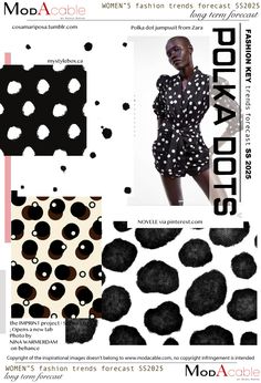 SS25 fashion print Polka dots - ModaCable Ss24 Fashion Trends Women, Ss25 Trends, Fashion Trend Forecast, Color Trends Fashion, Polka Dots Fashion, 2025 Fashion