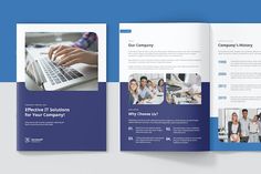 the brochure is open to show people working on computers