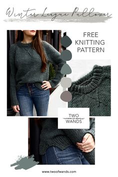 the knitting pattern for this sweater is very easy to knit and has two different variations