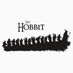 the hobbot movie poster with silhouettes of people in rowboat and wizard on boat