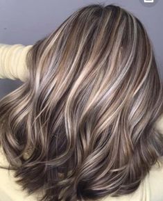 Cabelo Pin Up, Grey Hair Transformation, Simple Hairstyle, Hair Highlights And Lowlights, Grey Hair Inspiration, Brown Hair With Blonde Highlights, Blending Gray Hair, Gray Hair Highlights, High Ponytail