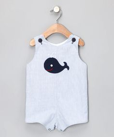 Take a look at this Navy Whale Seersucker Shortalls - Infant & Toddler by Buds ‘n’ Branches on #zulily today! James Franklin, Handmade Baby Clothes, Baby G, One Clothing, Boy Clothes, Newborn Boy, Kids Fashion Boy, Future Baby, Baby Wearing