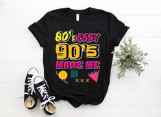 Cute 90s lover shirt, retro born in the 80s tank top, vintage nineties crop tee, I love 90 costume t shirts, I heart 1990 gift party present .This design can be printed on T-Shirts, V-Necks, Tank Tops,  Racerbacks, Crop Tees, Youth T-Shirts, Kids T-Shirts, Long Sleeves T-Shirt, Sweatshirts and Hoodies! Please check the "Style/Size" drop-down menu for options.PREMIUM UNISEX T-SHIRT:The Bella Canvas 3001 t-shirt feels soft and light, with just the right amount of stretch. It's comfortable and the 80s Tank Top, T Shirt Costumes, Gildan Sweatshirts, Top Vintage, 80s Fashion, The 80s, Crop Tee, American Apparel, Unisex Sweatshirt