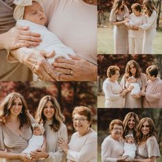 a collage of photos with people holding their babies