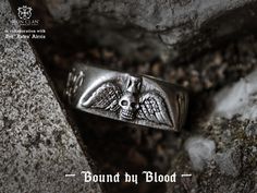 BOUND BY BLOOD STORY: A Special Collaboration ring with Ben 'Kobra' Alexis, Multi Talented Influencer from Stockholm, Sweden. JEWELRY DETAILS: Metal: Only Available in 925 Silver Material Ring head diameter: 1,2 x 2 cm Weight: 14-18 g (depends on sizes & Material) Great Handmade details Made-to-order (which we do casted, resize and finished this ring exclusive for you) Each piece will comes with: - A Signed Certificate of authenticity - Jewelry polishing cloth - 1 Exclusive Iron Clan's Jewelry B Iron Jewelry, Skull Pin, Gold Skull, Skull Jewelry, Skull Ring, Polish Jewelry, Signet Ring, Plastic Bag, Stockholm