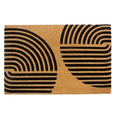 a door mat with two circles on it