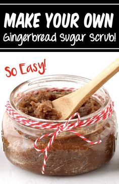 Coconut Oil Sugar Scrub Recipe Gingerbread Essential Oil Recipe, Gingerbread Scrub Diy, Gingerbread Scrub, Christmas Cookie Sugar Scrub, Holiday Body Scrubs, Gingerbread Sugar Scrub Recipe, Gingerbread Sugar Scrub, Gingerbread Body Scrub