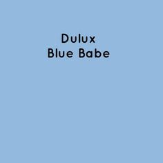 the words duux blue babe are in black on a light blue background, and there is