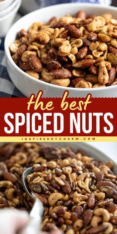 Looking for a quick and easy snack that’s loaded with flavor? These Spiced Nuts are perfect for any occasion, from holiday gatherings to everyday munching. With a mix of your favorite nuts and a blend of warm spices, this recipe is as customizable as it is delicious. You can have these ready in just 30 minutes, making them a go-to for busy days. Savory Mixed Nuts Recipes, Nut Snack Mix Recipes, Spiced Mixed Nuts Recipe, Nut Snacks Recipes, Mixed Nuts Recipes Snacks, Mixed Nuts Recipes, Party Nuts Recipe, Nut Mix Recipe, Nut Mixes