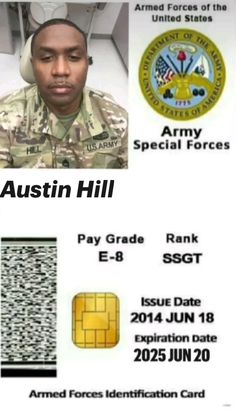 an id card for the army special forces