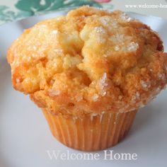 a close up of a muffin on a plate