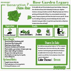 a green poster with instructions on how to use it for gardening and other things in the garden