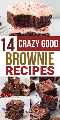 brownie recipe collage with text overlay