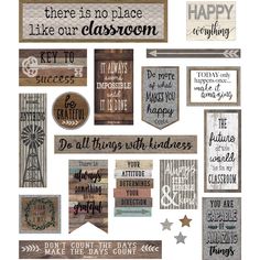 there is no place like our classroom sign and magnets, set of 24 pieces