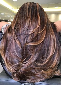 Highlights For Dark Brown Hair, Honey Brown Hair, Copper Highlights, Dark Hair With Highlights, Brown Hair With Blonde Highlights