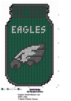 an image of a can with the eagles logo on it, as well as instructions to make