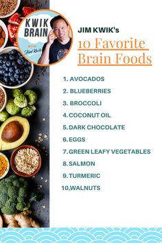 Antioxidant Meals, Foods For The Brain, Genius Foods, Low Sodium Diet Plan, Cook Videos, Foods For Brain, Moms Food, Brain Hacks, Jim Kwik