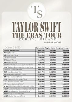 taylor swift tour poster for the eras tour