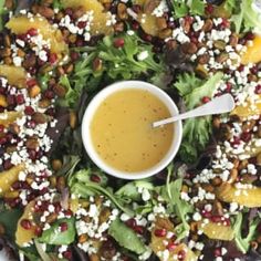 Christmas Salad with Citrus-Champagne Vinaigrette