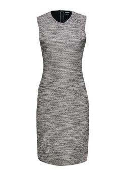 Go for a polished tweed number from Theory for some professional polish! Made with a sleek sheath silhouette, grab this classic piece and pair it with your favorite glasses and oversized blazer for a collegiate look. Size 6 47% Cotton, 34% Viscose, 7% Acrylic, 6% Elastane, 6% Polyamide Sheath silhouette Textured tweed Sweater Trends, Buy Shoes Online, Oversized Blazer, Size 6 Dress, Touch Up, Sweater Weather, Sheath Dress, Round Neckline, Jumpsuit Dress