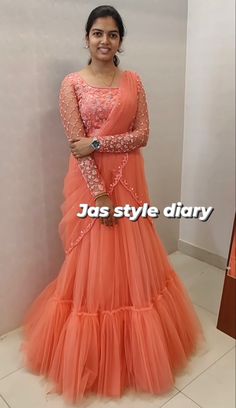 Netted Frocks Designs, Netted Lehenga Designs Latest, Saree Model Dress, Net Designer Lehangas, New Model Half Saree Designs, Hands Models For Frocks, Half Frocks For Women Party Wedding, Party Wear Half Frock Models, Long Frocks Models For Stitching Net