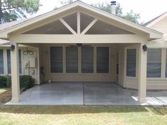 a house with a covered front porch