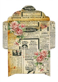 an old newspaper shirt with roses on it