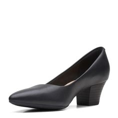 PRICES MAY VARY. Reimagining your go-to courts, our Teresa Step court shoe blends classic design with expert fit Black leather upper Ultimate Comfort 5mm PU foam footbed delivers lasting cushioning Flexible rubber sole for extra stability Heel height: 50mm Clarks Women's, Womens Clarks, Court Shoes, Classic Leather, Leather Slip Ons, Pharmacy Gifts, Stacked Heel, Work Boots, Full Grain Leather