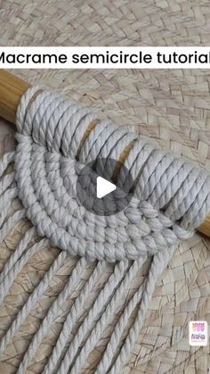 the video shows how to make a macrame emcircle