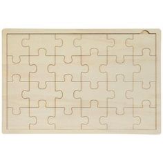 a wooden puzzle piece with missing pieces