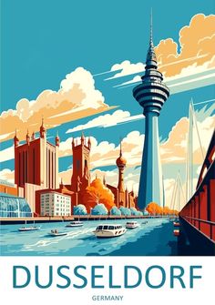 an image of a travel poster for germany