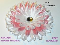 the instructions for how to make a flower hair clip