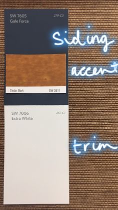 an image of a color swatch with the words siding accent on it