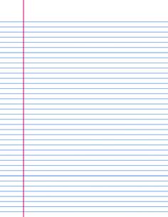 lined paper with red and blue lines on the bottom, in two different directions for writing