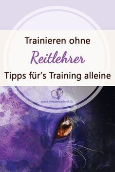 a purple cat with the words training one rettener tips fur's training alleine