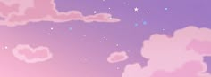 the sky is filled with stars and clouds, as well as some pinkish blue