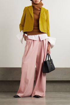 Outfit Formula: A Side of Mustard - YLF Spring Fashion 2025, Mustard Pants, Cobalt Dress, Yellow Pants, 2025 Fashion, Outfit Formulas, Yellow Outfit, Fashion 2024, Pink Pants