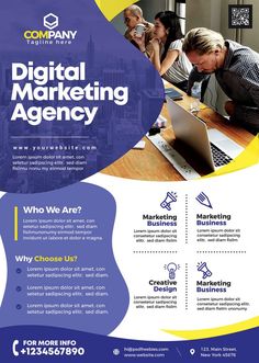 a flyer for a digital marketing company