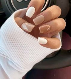 Winter Nails Cute, Nude Nail Art Designs, Nude Nail Art, Elegant Touch Nails, Multicolored Nails, Solid Color Nails, Graduation Nails, Amazon Beauty, Red Acrylic Nails