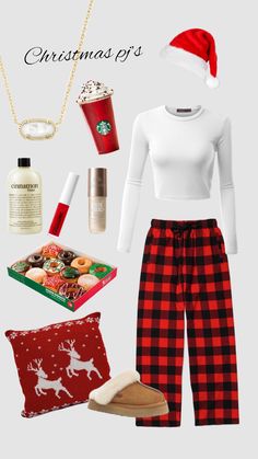 Christmas Vibe Outfit, Cute Christmas Pjs For Teens, Christmas Silk Pajamas, Cute Christmas Pjs Aesthetic, Christmas Pjamamas, Aesthetic Christmas Pjs, Christmas Pj Ideas, Christmas Clothes Aesthetic, Christmas Cozy Outfit