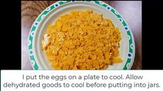 a plate with some food on it and an instagram message to someone about eggs