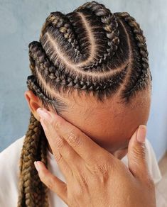 cool braided hairstyles ideas 4 French Braids Hairstyles, 6-8 Feed In Braids Cornrows, 5 Braids Hairstyles Black Women, Circle Braids, 6 Cornrows Braids Black Women, Gana Braids, Cornrows Natural Hair