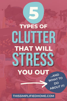 If you struggle with clutter, here are 5 types of clutter that will stress you out (including sentimental clutter!) — and what to do when you don’t know where to start decluttering. Which type of clutter do you have? Let me know in the comments! #declutteringtips Sentimental Clutter, Start Decluttering, Clutter Control, Messy House, Kitchen Witchery