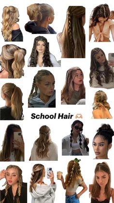 Hair Styles For Girls, Hairstyle Examples, Easy Hairstyles For Thick Hair, Hair Inspiration Long, Cute Simple Hairstyles, School Hair, Types Of Hair, Hairstyles For Layered Hair, Hairdos For Curly Hair