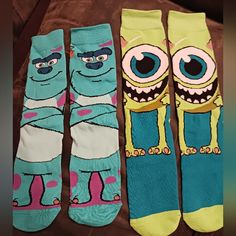 Brand New In Box Reasonable Offers Accepted Bundle & Save Pet Free Smoke Free Home Disney Monster Inc Two Pairs Of Long Socks Perfect For Monster Inc Fans Any Questions Feel Free To Ask Me Have A Great Day & Happy Shopping Monsters Inc Mike, Monster Inc, Disney Monsters, Mike Wazowski, Monsters Inc, Long Socks, Sock Shop, Casual Socks, Have A Great Day