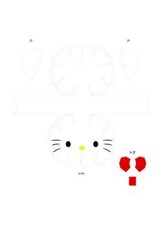 the instructions for how to draw a cat with chinese characters on it's face